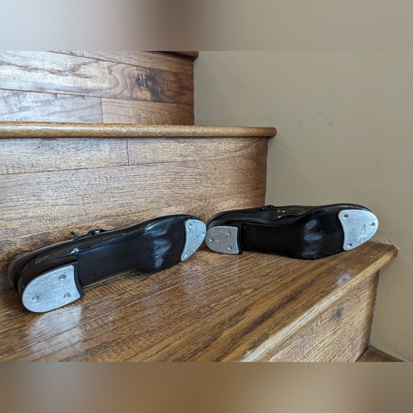 Capezio Tap Dance Shoes Mary Jane style black patent leather shoes women's Sz 8 - Picture 10 of 11